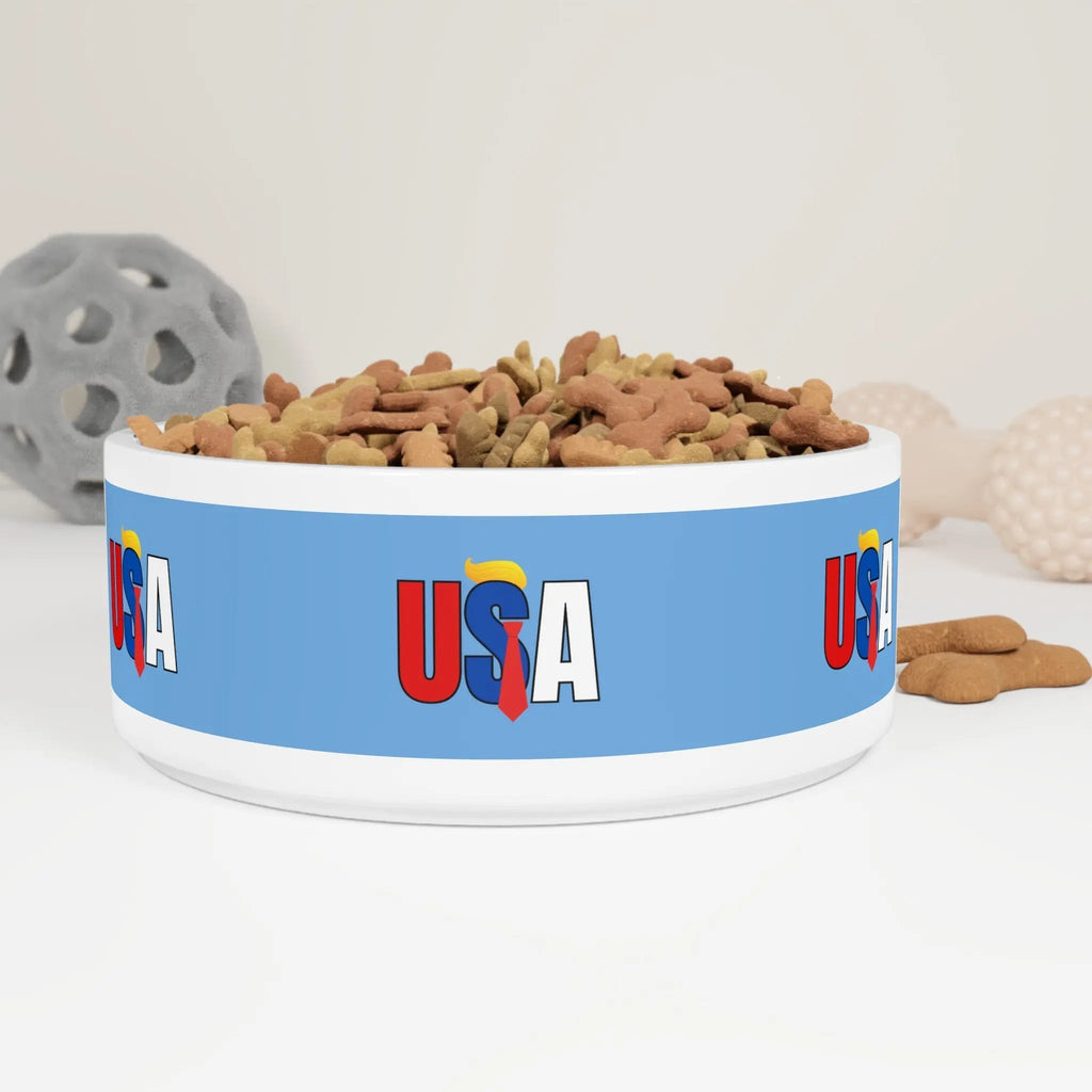 Patriotic USA Pet Bowl - Perfect for Dog & Cat Lovers!